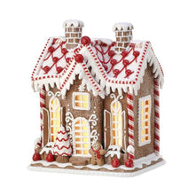 Maison de Noël lumineuse en pain d’épice – Multicolore – 10 po
