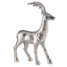 Renne décoratif de Noël pailleté – Argent – 27 po