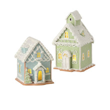 Maison de Noël lumineuse aux friandises – Pastel assorti – 6 à 7,5 po
