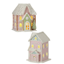 Maison de Noël lumineuse aux friandises – Pastel assorti – 7,5 po
