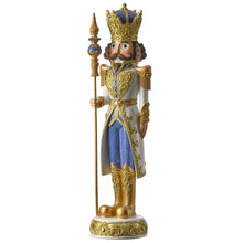Casse-noisette décoratif royal – Bleu foncé et champagne – 19,5 po