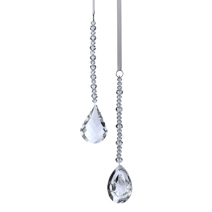 Ornement de Noël en cristal – Transparent – 8 po