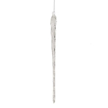 Ornement stalactite de Noël givré – Transparent irisé – 12 po