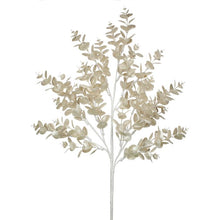 Tige décorative de Noël perlé d’eucalyptus – Blanc irisé – 27 po