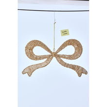Boucle décorative de Noël orné de bijoux – Champagne – 16 po
