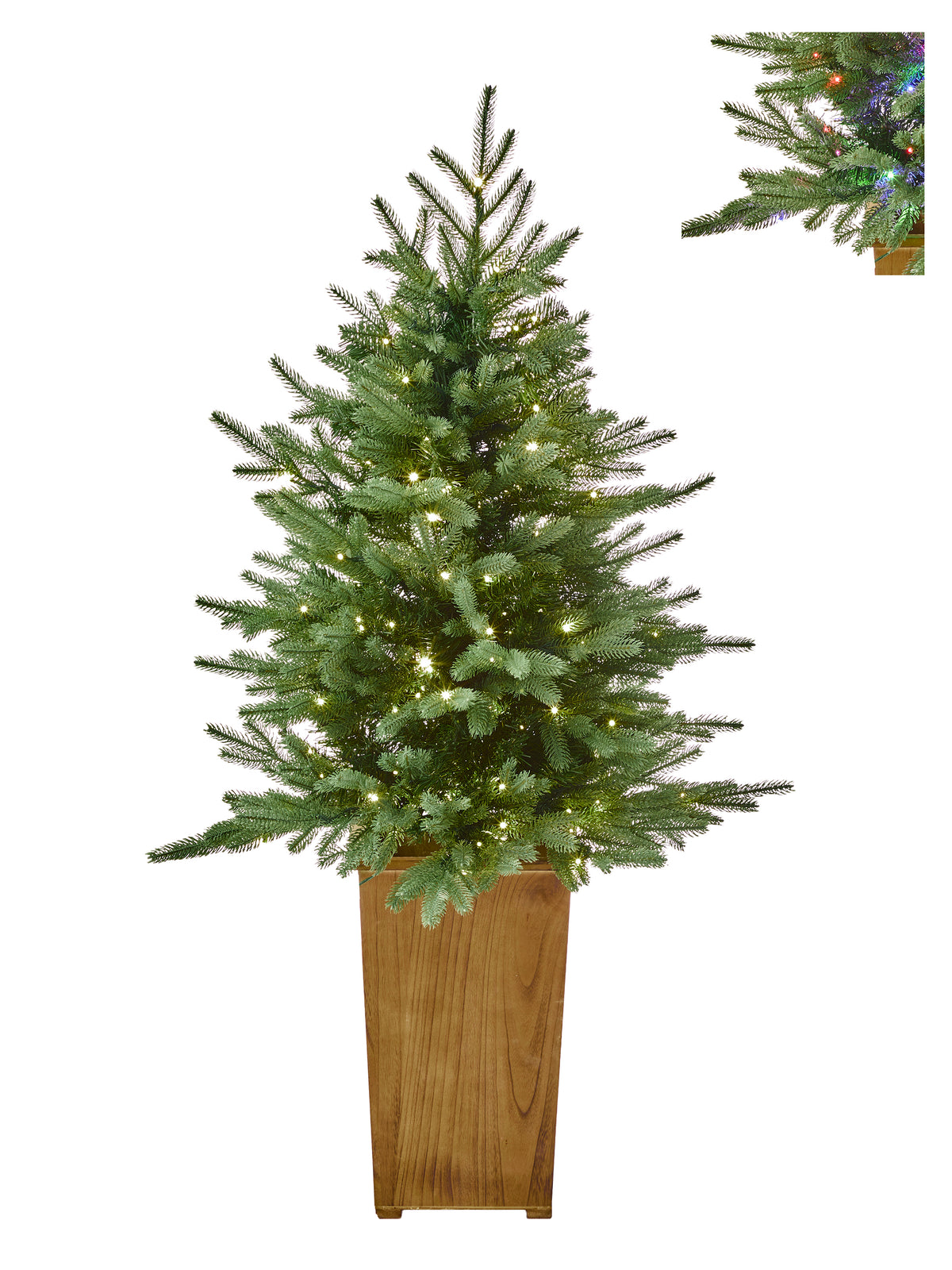 Sapin de Noël artificiel Rustic Manor – Vert et or – DEL double couleur – 50 po