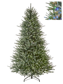 Sapin de Noël artificiel Cape May – Vert et or – DEL double couleur – 7,5 pi
