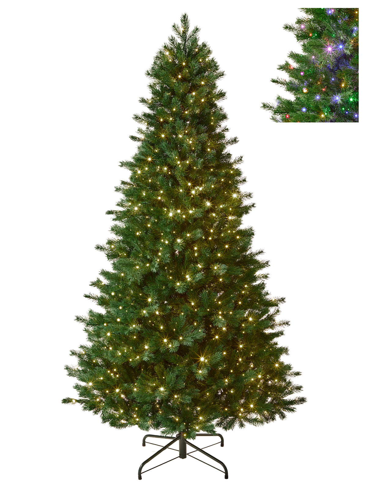 Sapin de Noël artificiel Prospect – Vert – DEL double couleur – 6,5 pi