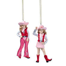 Ornement cowgirl – Rose vif – 4,5 po