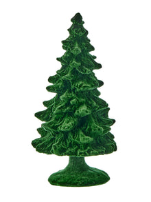Sapin décoratif de Noël floqué – Vert – 6 po