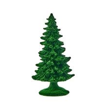 Sapin décoratif de Noël floqué – Vert – 8 po