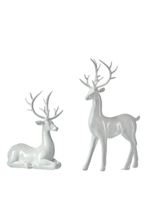 Renne décoratif de Noël – Blanc – 8 à 11,5 po
