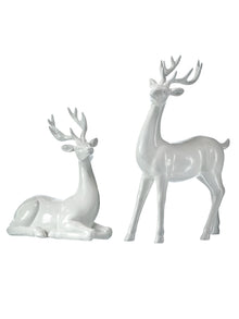 Renne décoratif de Noël – Blanc – 16 à 18 po