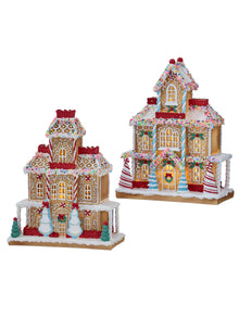 Maison de Noël lumineuse en pain d’épice – Multicolore – 10,5 po
