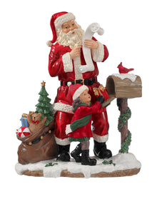 Père Noël décoratif – Multicolore – 17 po