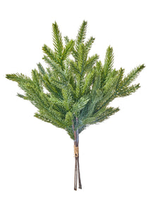 Tige décorative de Noël – Bleu et vert – 16 po