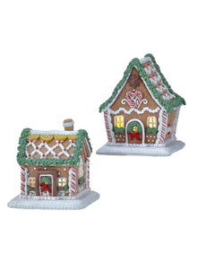 Maison de Noël lumineuse en pain d’épice – Multicolore – 5 à 6,5 po