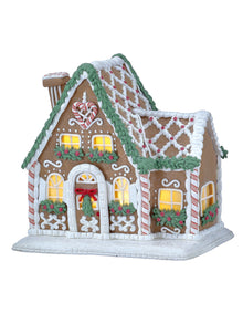 Maison de Noël lumineuse en pain d’épice – Multicolore – 8 po