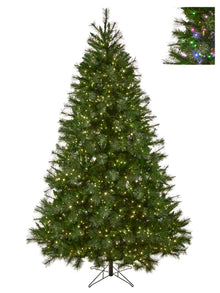 Sapin de Noël artificiel Belgium – Vert – DEL double couleur – 7,5 pi