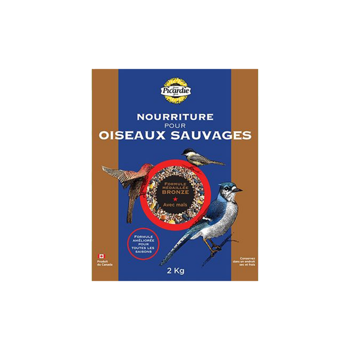 Mélange Econo pour oiseaux sauvages Picardie – 2 kg