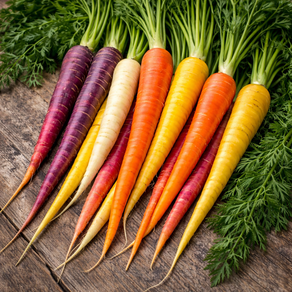 Mélange de carottes de couleurs