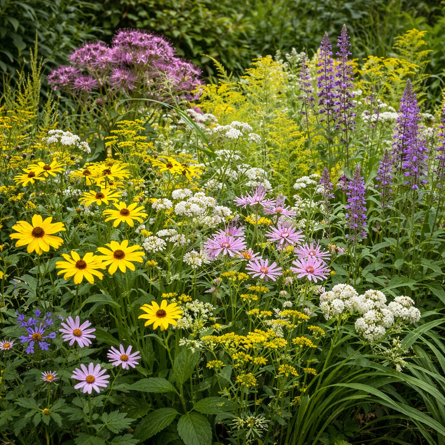 Mélange fleurs sauvages – Mi-ombre (Mélange d’espèces indigènes pour mi-ombre)