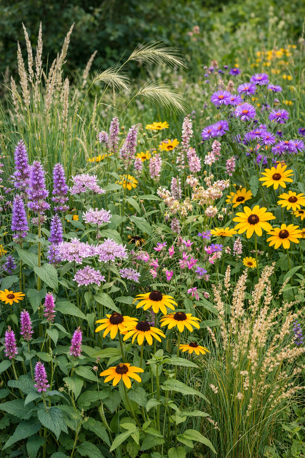 Mélange de fleurs sauvages pour prairie en sol moyen.