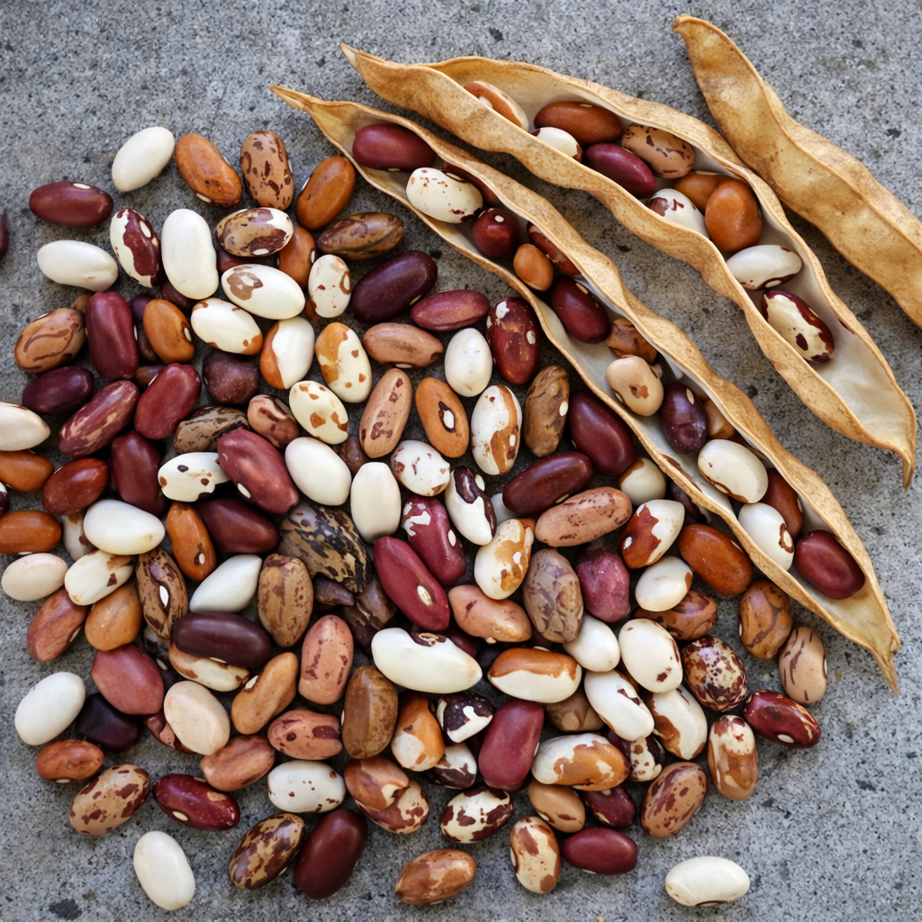 Mosaic mix of organic dried dwarf beans