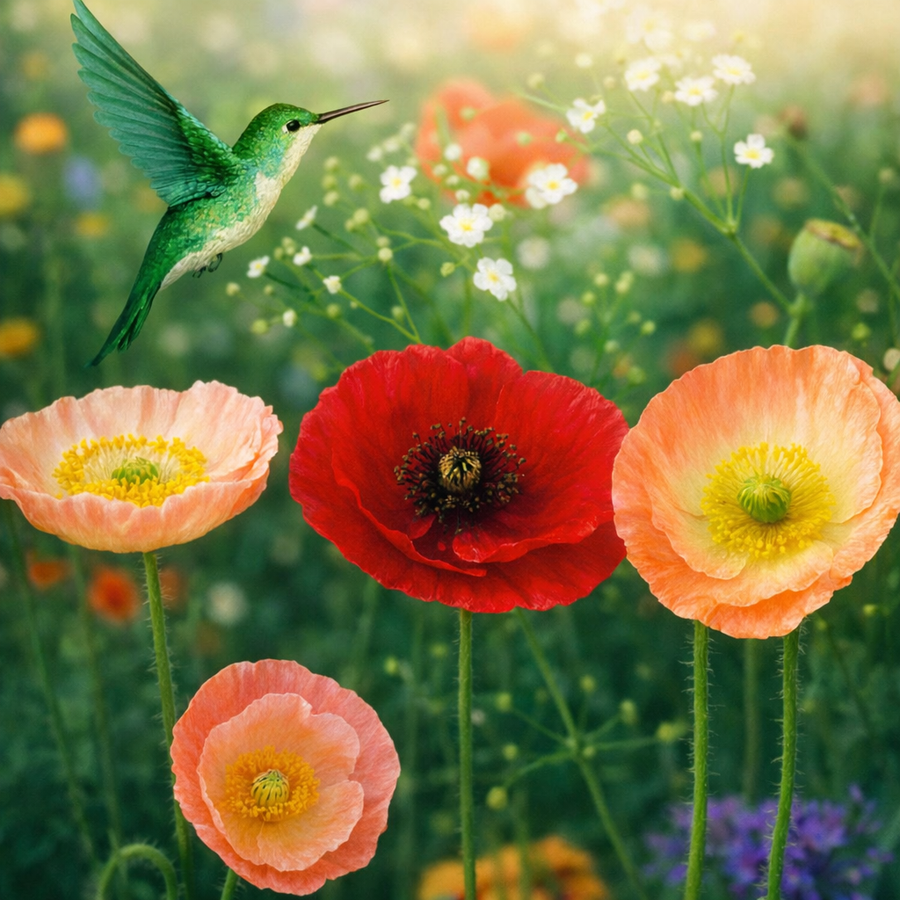 Hummingbird flower bed mix 