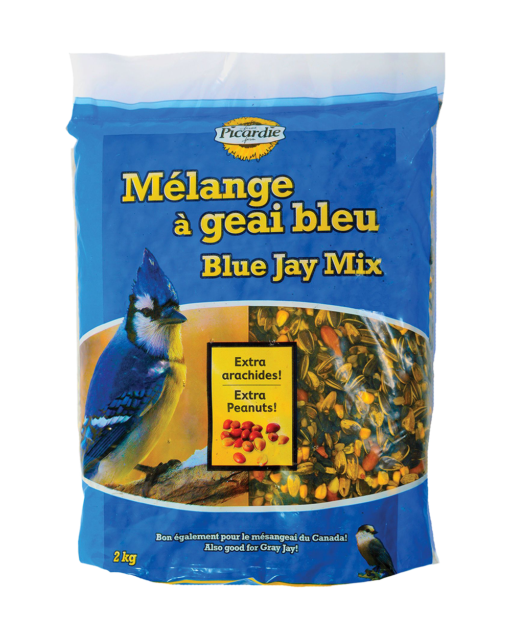 Nourriture pour geais bleus – 2 kg — photo sur fond blanc