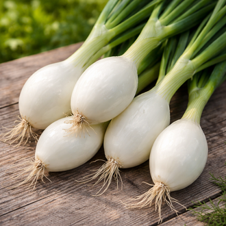 Packet of 100 organic ‘Gladstone’ white onion seeds (<em>Allium cepa</em>). The image identifies a variety producing medium to large white bulbs with firm flesh and a mild, sweet flavour. Suited to a sunny vegetable garden or large container, these seeds are started indoors about eight weeks before spring transplanting. Harvest is expected in approximately 110 days, when the tops fall and begin to dry.