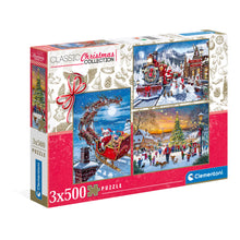 Ensemble de 3 casse-têtes de Noël – 500 pièces chacun