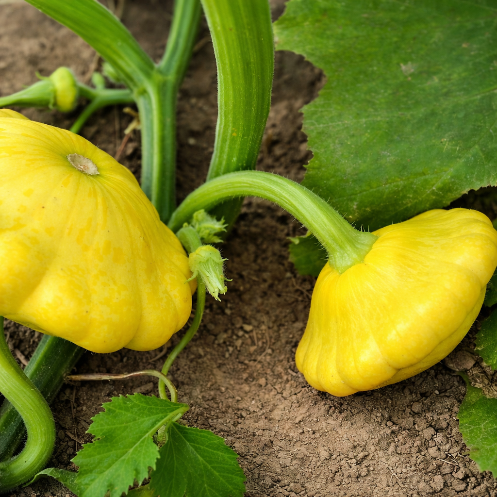 Organic 'Golden Scallopini' Pattypan Squash