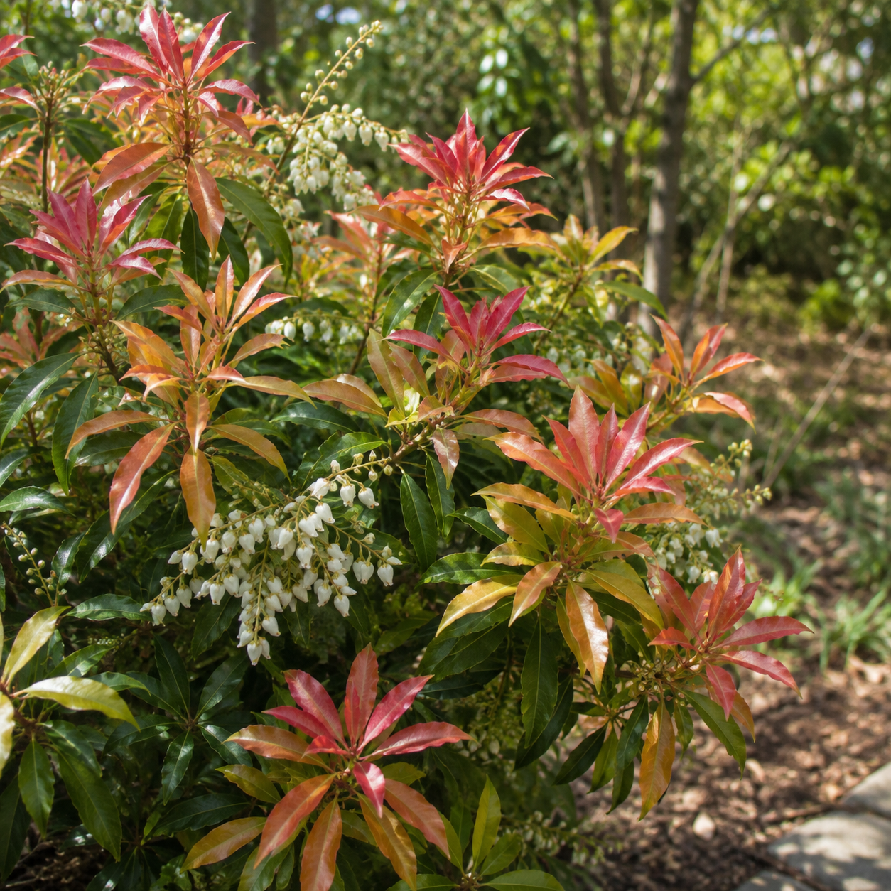 Pieris japonica 'Scarlet O'Hara'