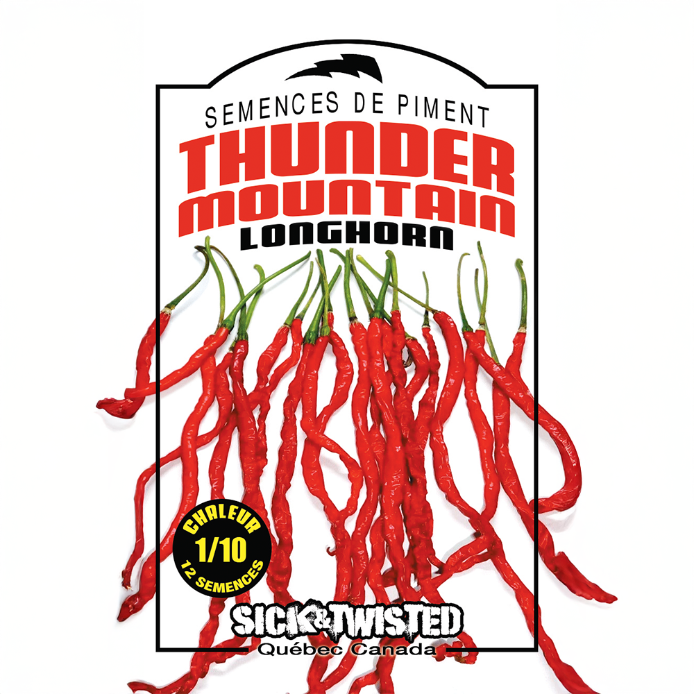 Piment fort Thunder Mountain Longhorn (<em>Capsicum annuum</em>)
