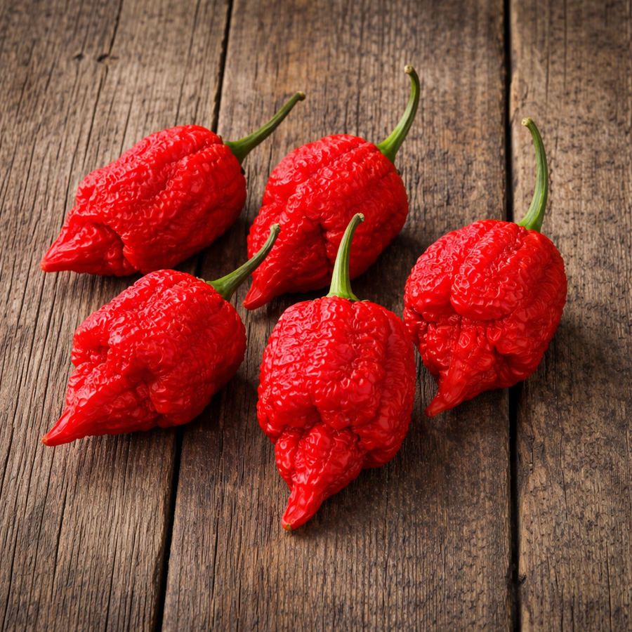 Piment fort 'Carolina Reaper' rouge bio