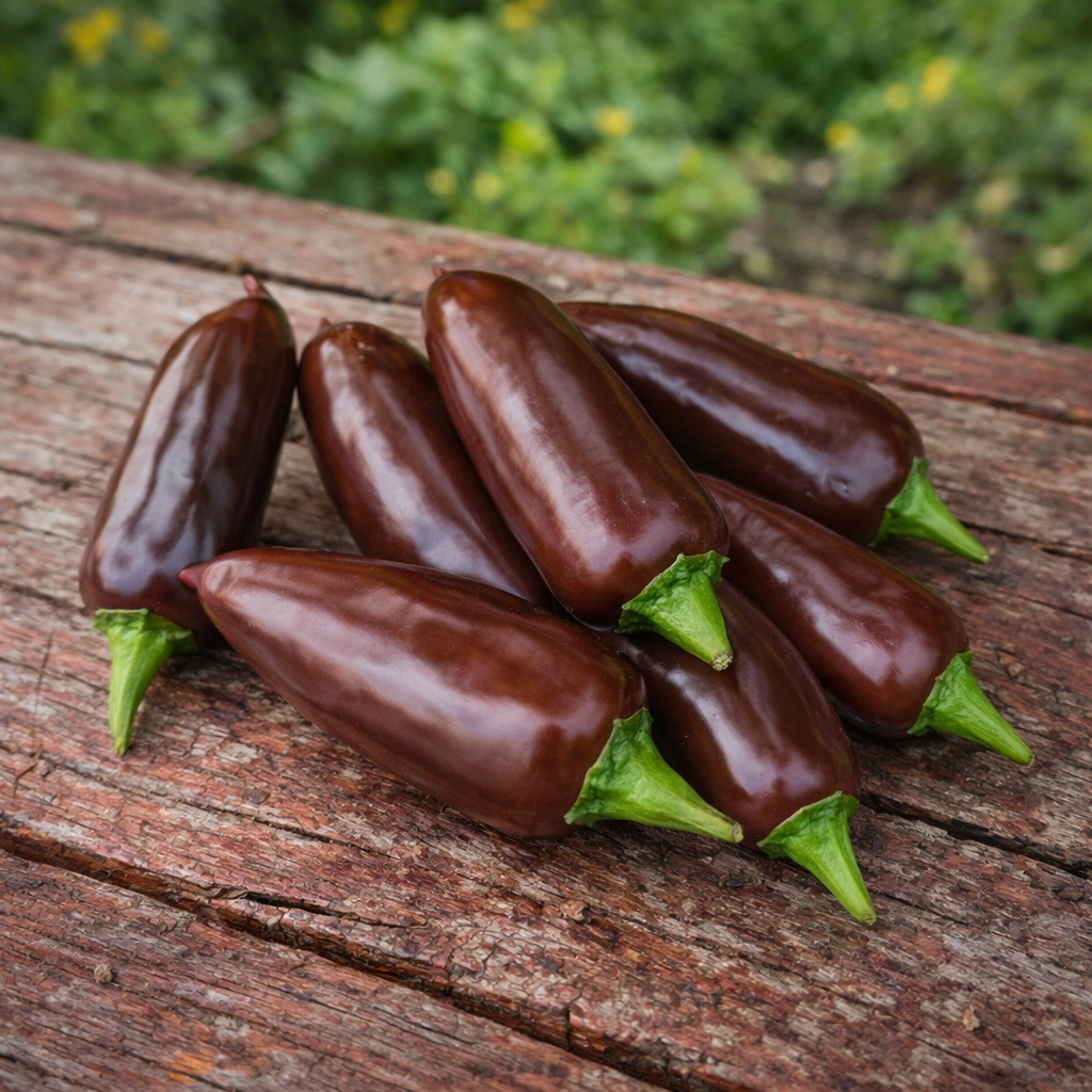 Jalapeño Brown hot pepper (<em>Capsicum annuum</em> ‘Jalapeño Brown’)