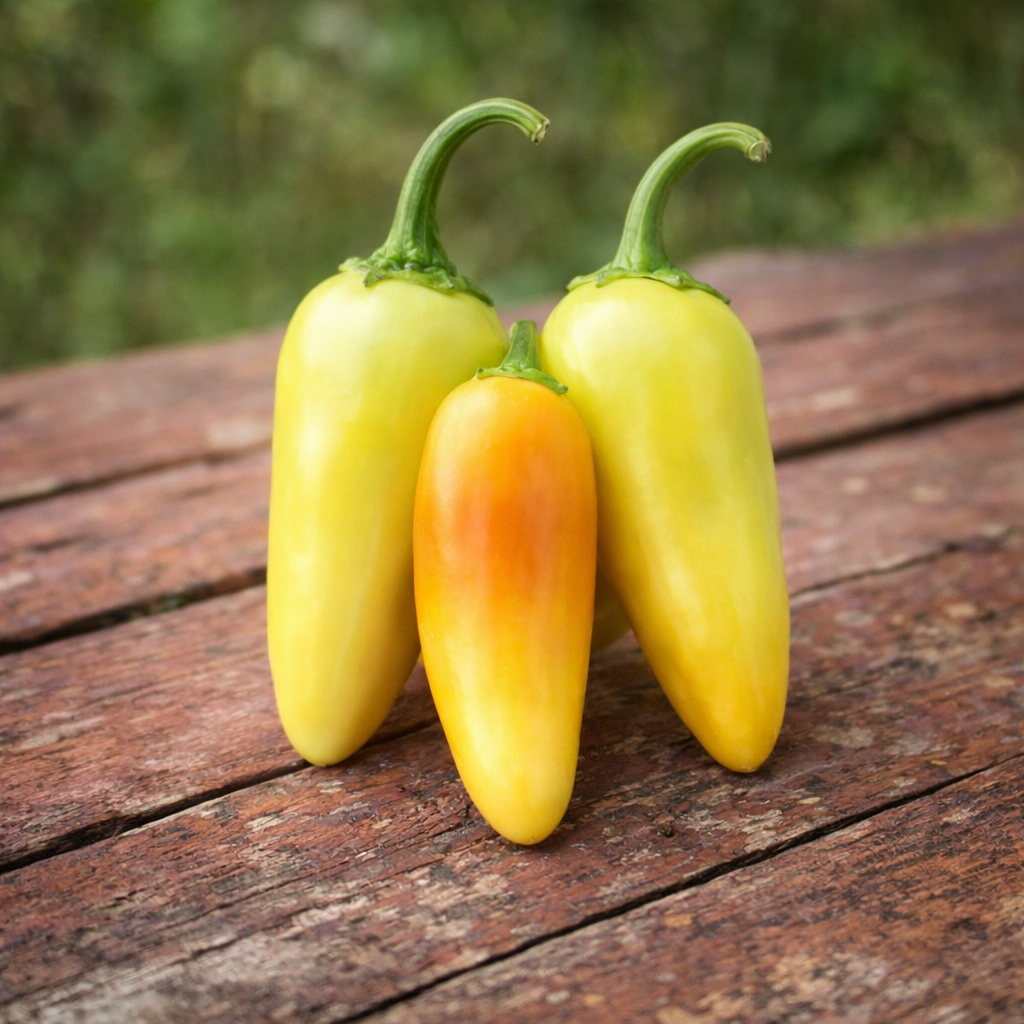 Jalapeño White hot pepper (<em>Capsicum annuum</em> ‘Jalapeño White’)