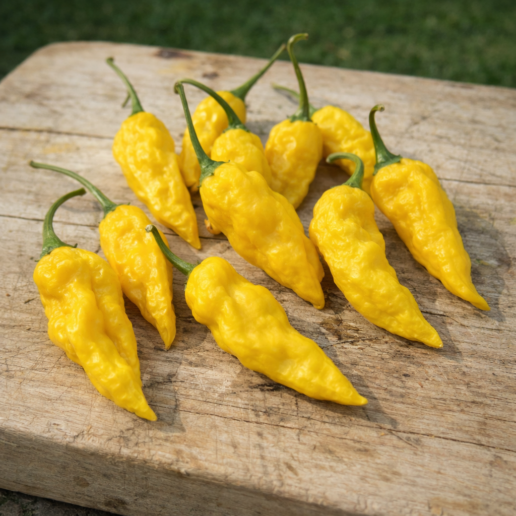 Lemon Ghostly Jalapeno pepper (<em>Capsicum</em> spp.)