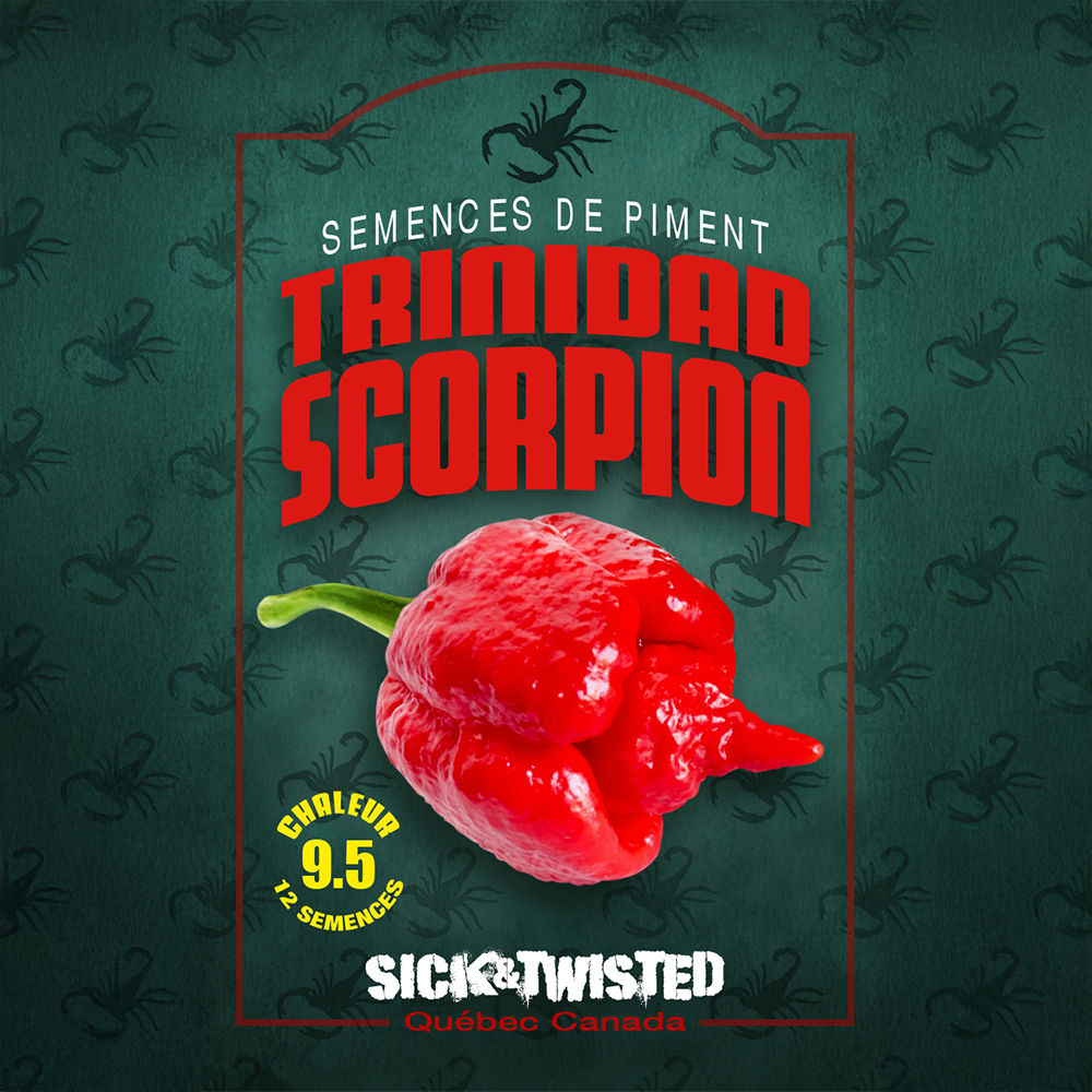Red Trinidad Scorpion hot pepper (<em>Capsicum chinense</em>)