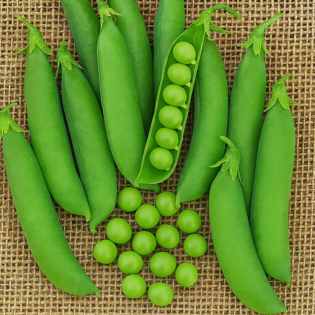 Organic 'Green Arrow' peas