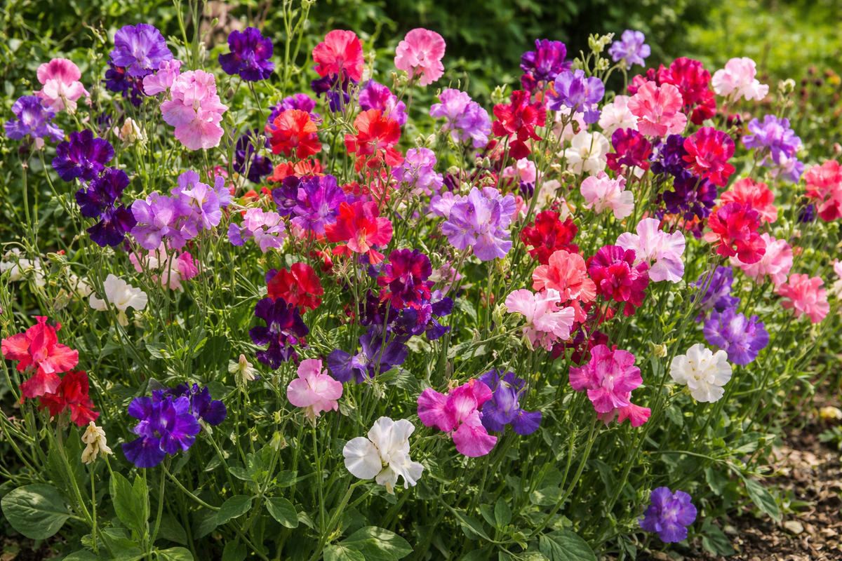 Organic 'Mammoth Mix' Sweet Peas
