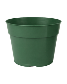 Pot de culture en plastique avec drainage — photo sur fond blanc