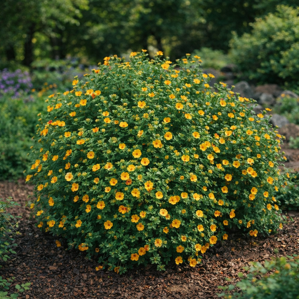 Potentilla fruticosa 'Mango Tango'