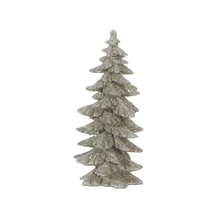Sapin de Noël pailleté — Argenté — 7,5 po — vue individuelle sur fond blanc
