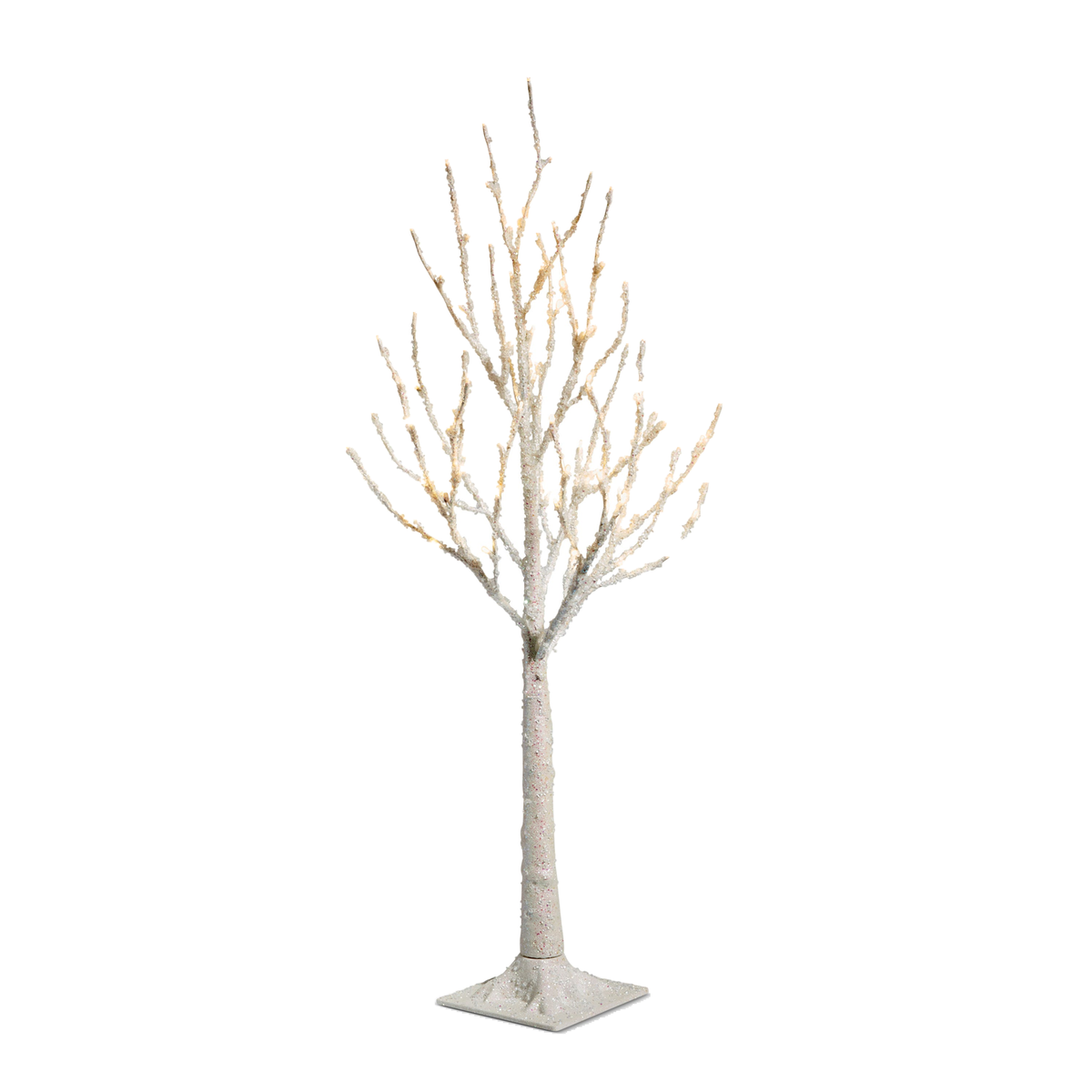 Arbre de Noël blanc givré lumineux – 3,5 pi — Default Title — vue individuelle sur fond blanc