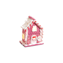 Ornement maison pain d’épices lumineuse – 4,25 po — Père Noël — vue individuelle sur fond blanc