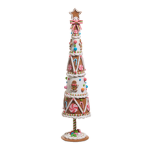 Sapin de Noël décoratif pain d’épices — 23 po — vue individuelle sur fond blanc