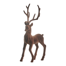 Cerf de Noël floqué — Brun — Debout — 21 po — vue individuelle sur fond blanc