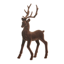 Cerf de Noël floqué – Brun · Debout – 15 po
